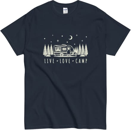 Grappig T Shirt Camping Caravan Opdruk - Dames en Heren Avonturiers - Bruin - S