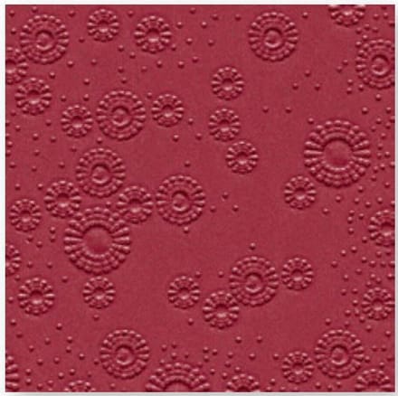 Cocktail servetten 25x25cm - Uni bordeaux - 16 stuks