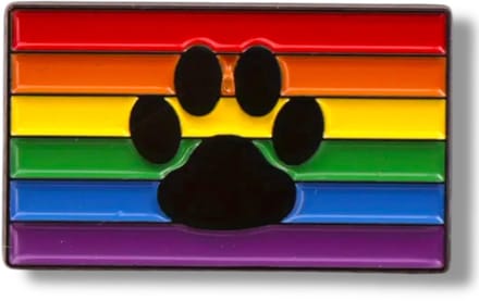 Pride Paw Pin – Regenboog Button met Pootafdruk – Dierenliefde Speld