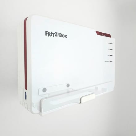 Router Wandhouder - Metaal Beugel - Ruimtebesparend Monteren - Optimale Luchtstroom - 22 x 13 x 2 cm - Wit