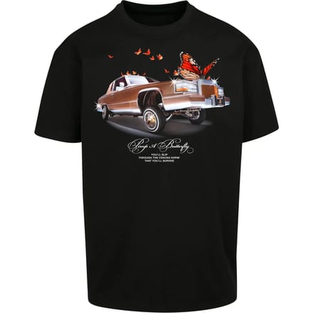 Mister Tee - Pimp A Butterfly Oversize Heren T-shirt - S - Zwart