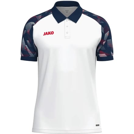 Jako Sonic Polo Kinderen - Wit / Marine / Rood | Maat: 152