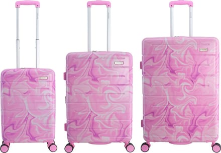 Saxoline Harde Kofferset / Trolleyset / Reiskofferset - S/M/L - Splash Print - Bedrukt / Set