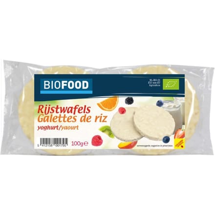 Biofood Rijstwafels Yoghurt Bio 100 Voeding