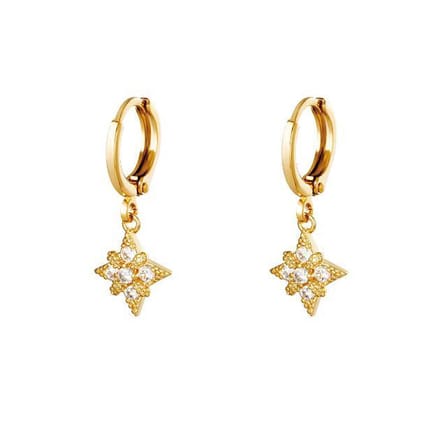 Oorbel Diamant Star - Yehwang - Oorbellen - One size - Goud