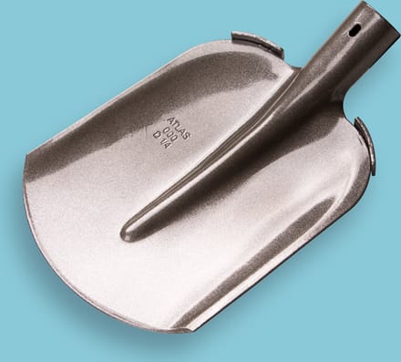 Losse schep zonder steel met opstap Type 1