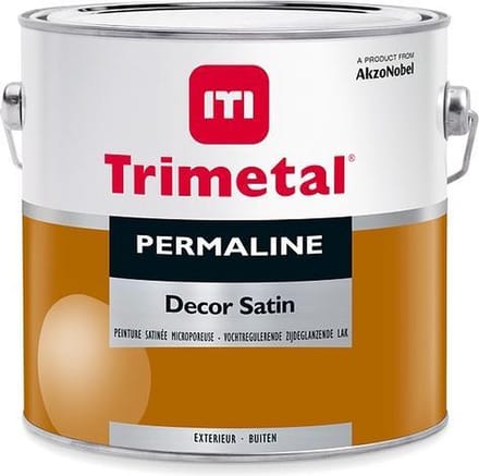 Trimetal Permaline Decor Satin - 1 l - 11-14 m²/l - Wit - Lak - Afwerkingslaag
