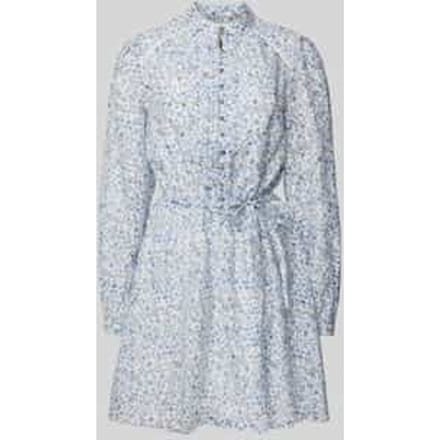 Knielange jurk met knoopsluiting, model 'ADLAIDE'