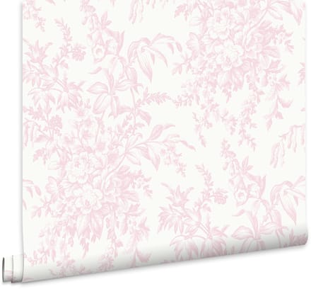 Laura Ashley Picardie Behang - Bloemen - 10mx52cm - Roze