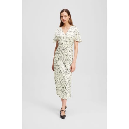 Karl Lagerfeld Satin Dress Scribble Größe: 40 | Maxikleider Outlet | Damen
