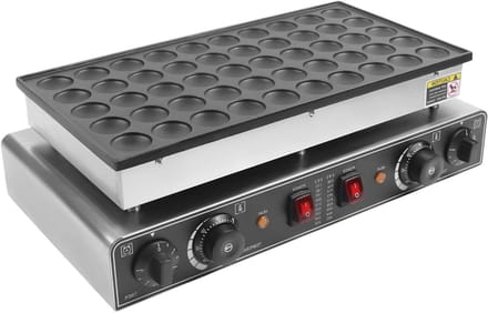 Pannenkoekenmaker - Wafelijzer - Snelle Snacks - 50 Mini Porties - 54 cm - Zwart