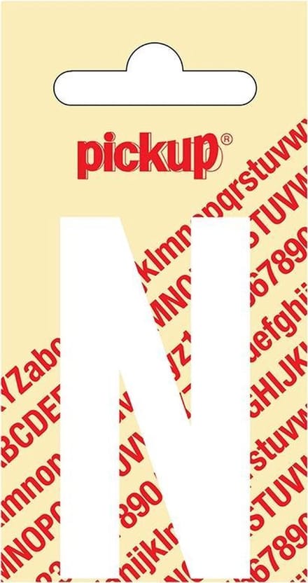 Pickup plakletter Nobel 60 mm wit N - 31012060N