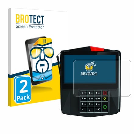 BROTECT - Screenprotector voor ingenico Lane/7000 - Folie Beschermfolie transparant 2 Stuks