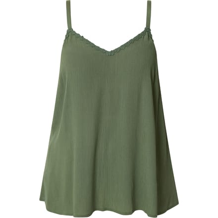 Yours Groene Vesttop Met Geborduurde Bloemenrand Size 42