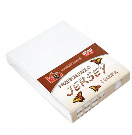 Jersey hoeslaken met elastiek 180x200 cm wit, 150g/m2