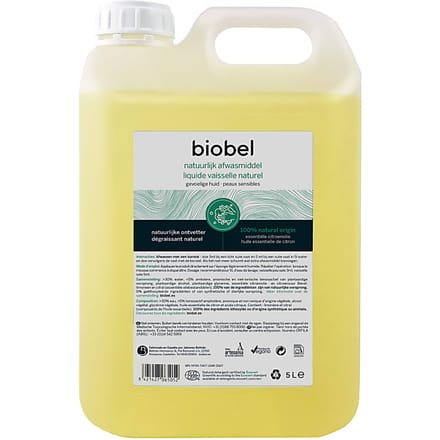 Biobel - Afwasmiddel - 5L – 100% Natuurlijk – Biologisch Afbreekbaar - Grootverpakking