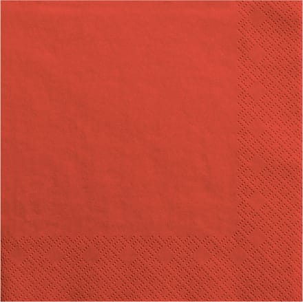PartyDeco - Servetten - rood 20 stuks