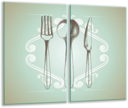 TMK ArtDeko - Snijplank - Glas - 2x 30x52 cm - Beschermend