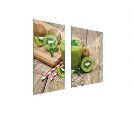 TMK ArtDeko - Snijplank - 75x52 cm - Glas - Kiwi