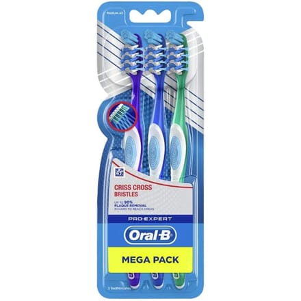 Oral-B Pro-Expert Criss Cross Manual Toothbrush 3 st