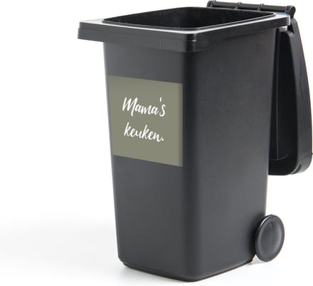 Container sticker Spreuken - Mama - Quotes - Mama's keuken - 40x40 cm - Kliko sticker