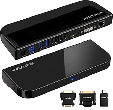 Universeel Dockingstation voor 2 Monitoren met USB C en USB 3.0 - HDMI, DVI/VGA, Gigabit Ethernet, Audio en Microfoon