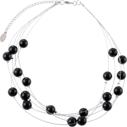 Behave - Ketting met zwarte parels - 41 cm (verlengketting 8,5 cm)