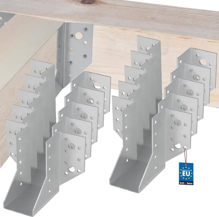 Balkschoenen Set - Houten Verbinding - Constructie Ondersteuning - Verzinkt Staal - 50x105 mm