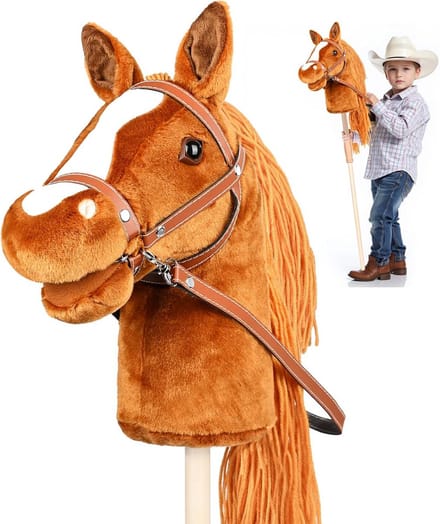 Houten Stokpaard met Lus voor Kinderen