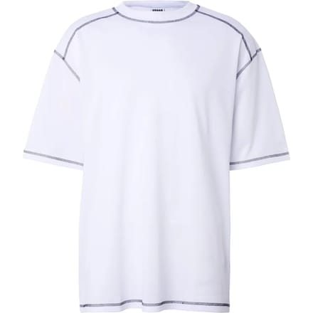 Urban Classics - Oversized Closehole Mesh Heren Tshirt - S - Wit