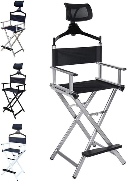 Professionele Make-up Klapstoel - Verstelbare Aluminium Stoel voor Visagisten
