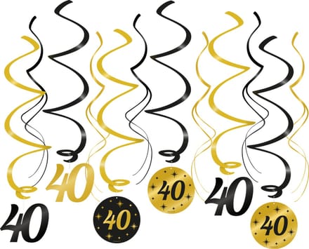 Paperdreams - 6 Swirls Classy Party - 40 jaar