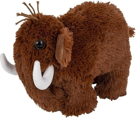Pluche mammoet knuffel - 26 cm - bruin - prehistorisch - knuffeldier - voor kinderen - ijstijd