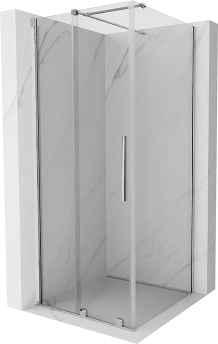 Mexen Velar douchecabine schuifdeur 100 x 100 , transparant, chroom - 871-100-100-01-01