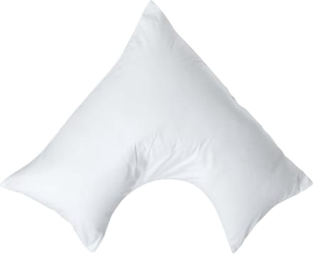 Homescapes Percale Katoen V-Kussensloop - Wit - 100% Egyptisch Katoen - 200TC - 38 x 76 cm