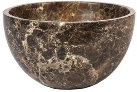 FugaFlow Efficiente Pietra Waskom - 21x21x12cm - rond - natuursteen - Dark Emperador