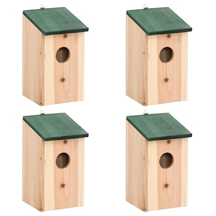 vidaXL - Vogelhuisjes - 4 - st - 12x12x22 - cm - hout