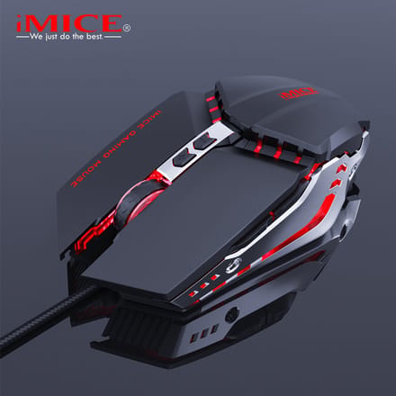 Metalen mechanische game muis - 7 knoppen - Instelbare DPI