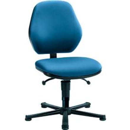 Labostoel Basic, kunstleer, Stamskin Top blauw