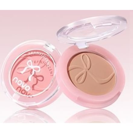 NOVO - Bow Embossed Soft Blush - 5 Colors 02# Roasted Bean Paste - 3g