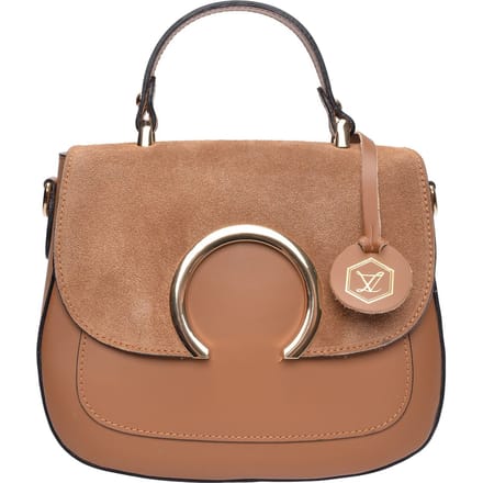 Luisa Vannini Brown Rundleer Tas