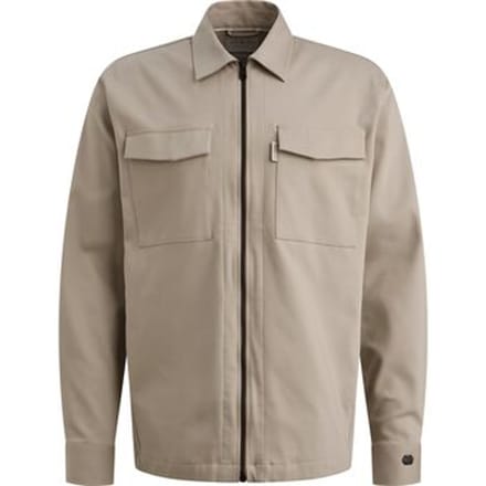 Onderhemd Cast Iron Tech Overshirt Zip Beige