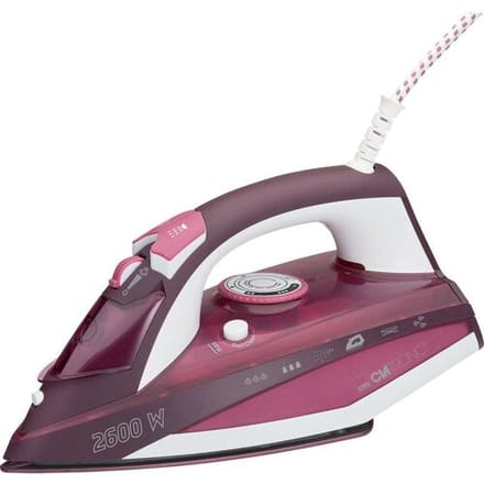Clatronic DB 3705 - Stoomstrijkijzer met 7 functies, keramische zool, traploze temperatuurregeling 2600 watt