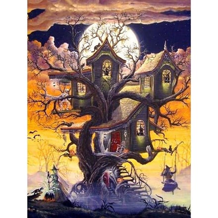 Halloween Diamant Schilderen Boom DIY Volledige Boor Diamant Borduurwerk 40X50CM