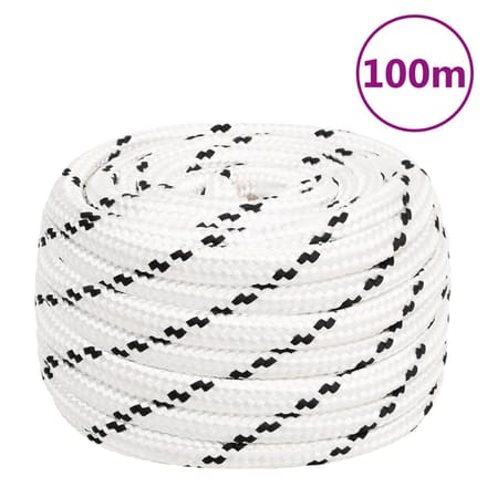vidaXL - Werktouw - 18 - mm - 100 - m - polyester - wit