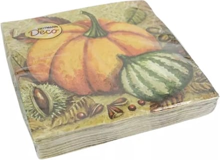 4 X 20 Deco Heitman servetten 25 x 25 cm 3-laags pompoenen