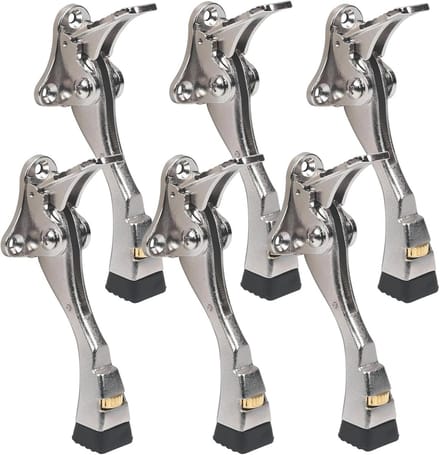 Heavy Duty Kickdown Deurstopper - Verstelbare Deurstandaard met Rubberpunt en Muurbeschermers - Ideaal voor Brede Zware Deuren