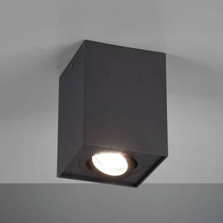 TRIO BISCUIT - Plafondlamp - Zwart mat - excl. 1x GU10 35W