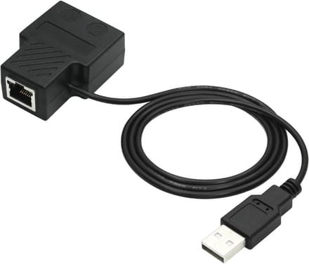 ZMR® Internet Splitter - Internetkabel - Netwerk Switch - Zwart - 10cm x 7cm x 2cm