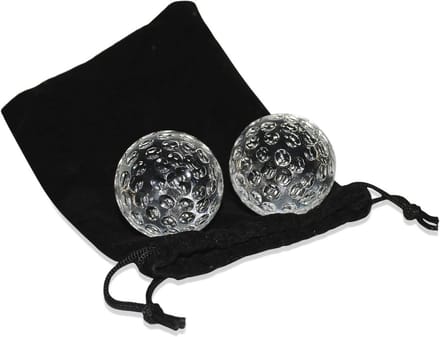 Golfbal Whiskey Chillers en Pouch | Golf Geschenkset voor Whisky en Wodka